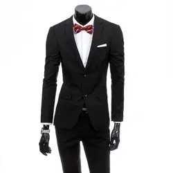 (Куртки + брюки) 2019 новые мужские костюмы Slim Custom Fit Tuxedo брендовые модные однотонные деловые платья Свадебные Мужские Костюмы Блейзер