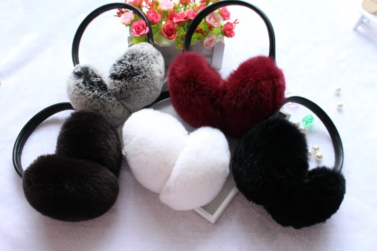 natural rex rabbit fur earmuffs (20)