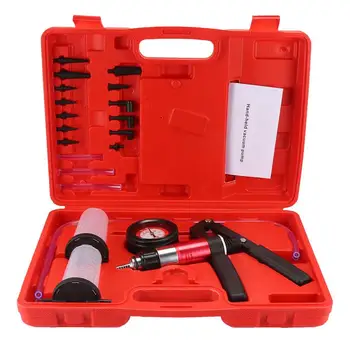 

Vacuum Pump Pressure Tester 2 In 1 Hand Held DIY Brake Fluid Pressure Pump Tester Kit Hand Held Vacuum Pump Brake Bleeder Set