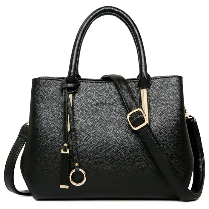 Роскошная женская сумка из натуральной кожи, дизайнерская женская сумка на плечо, женская сумка-тоут, сумки-мессенджеры для женщин, сумки - Цвет: black