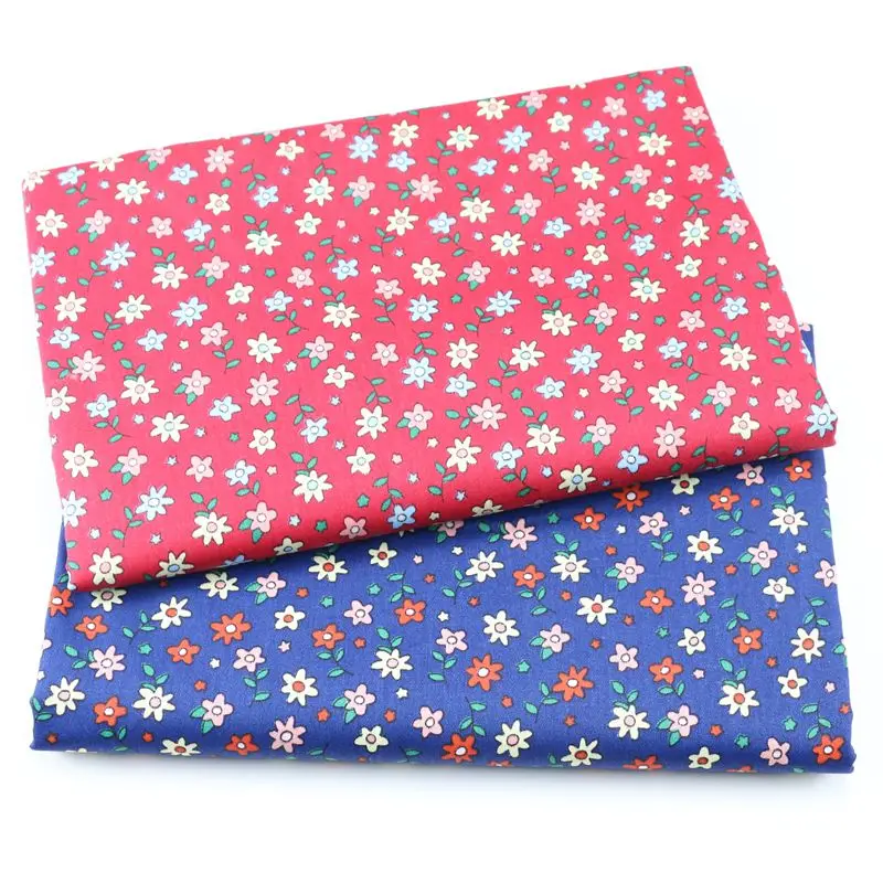 Cotton Fabric Cloth Cotton Twill Fabric Small Floral Print Hand Cloth DIY Sewing Quilted Fabric Dormitory Bed Clothing Materials