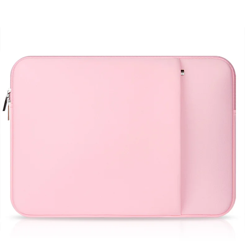 Neoprene Zippered Laptop Sleeve with Pocket - Unisex, Multiple Sizes