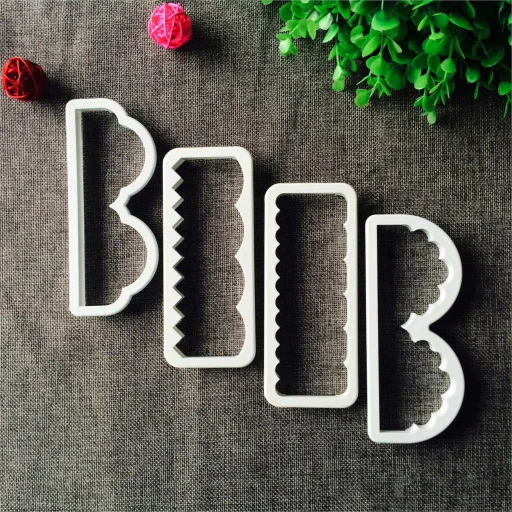 

4PCS DIY baking cake mold PME with Fondant Cake Decoration lace skirt with edge cutting die ABCD E779