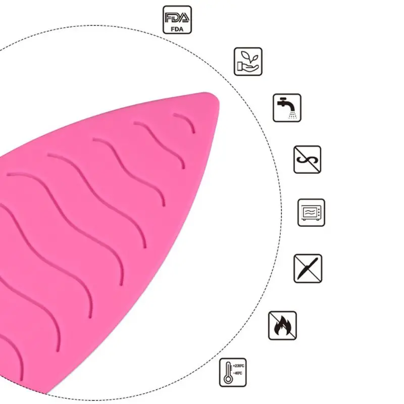 Подставка для утюга Мягкая силиконовая теплостойкость Нескользящая подушка защитные прокладки теплоизоляция полоса практичные товары