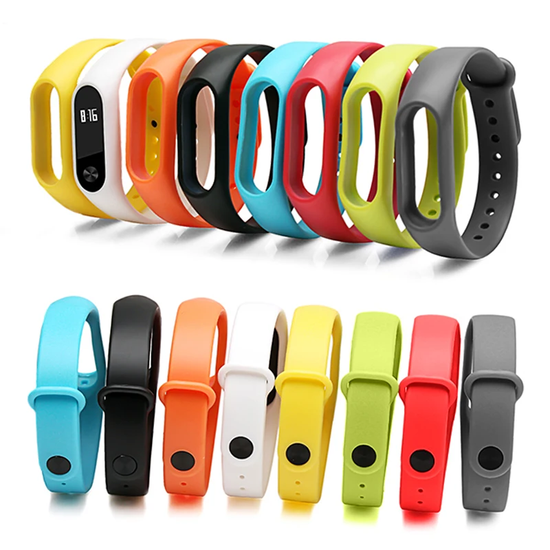 Ремешок силиконовый для Xiaomi Mi Band 2 прочный спортивный браслет аксессуары