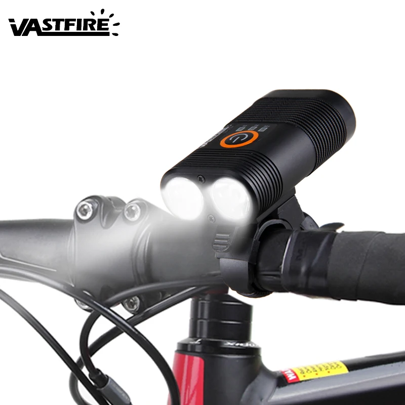 Double LED Bicycle LIGHT-FRONT Ultra Bright White Light 3 mode Safety Waterproof
