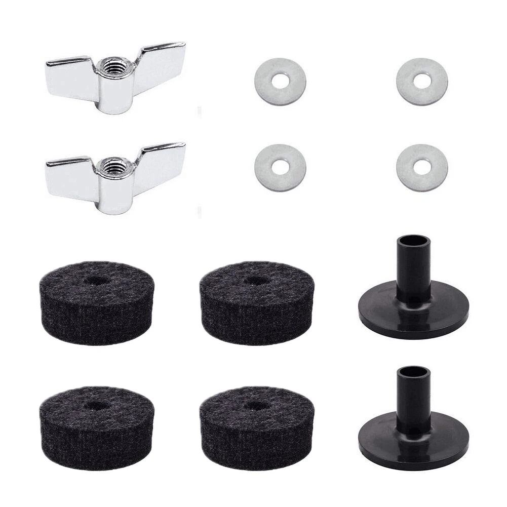 

12 PCs Professional Instruments Musical Wing Nut Washer Drum Replacement Cymbal Felts Set Sleeves Practical Accessories Parts