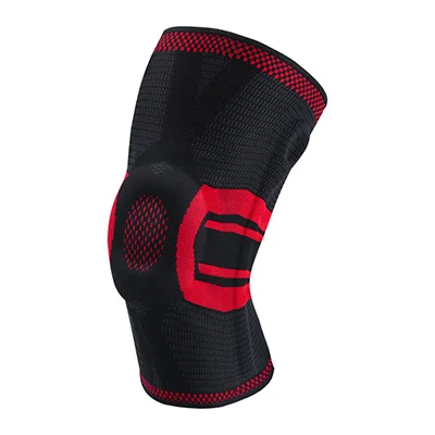 HX060 red Новинка, 1 шт., наколенник, наколенник, Эластичный Силиконовый, весенний наколенник, тренировочный, трикотажный, компрессионный, наколенник, поддержка, спорт - Цвет: HX060 red