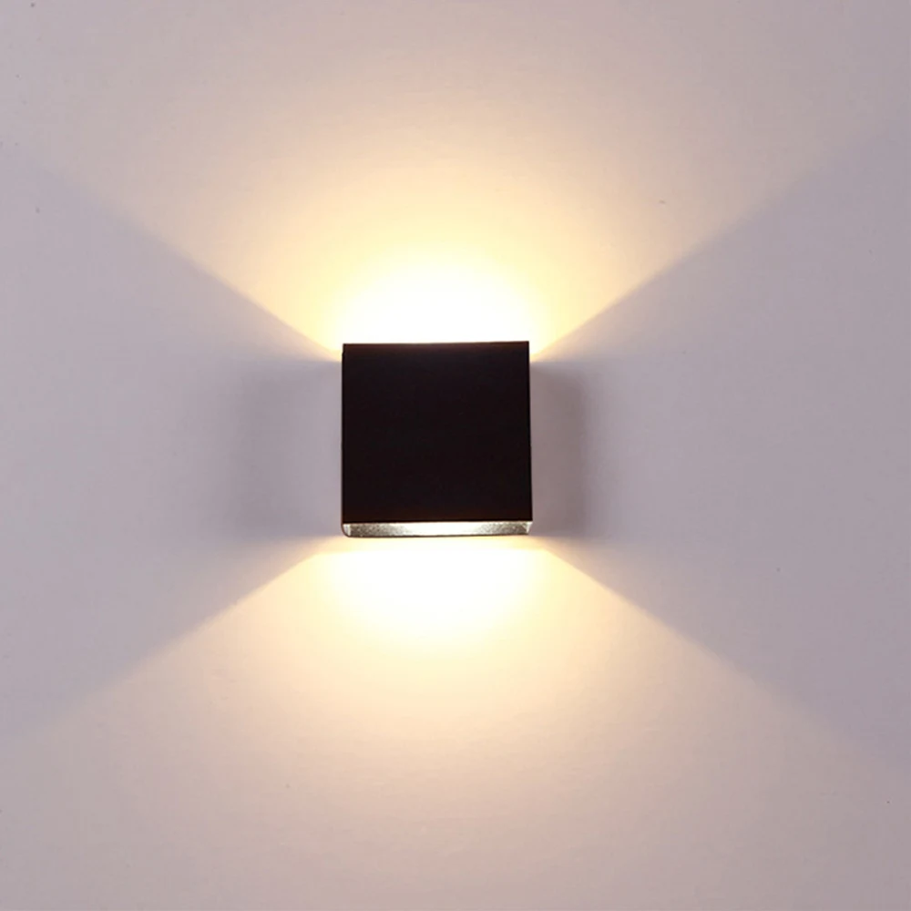 Светодиодный настенный светильник в скандинавском стиле, настенные светильники для спальни, переменный ток, 90-264 в, настенный светильник для гостиной, внутренний светильник, теплый белый/холодный белый светильник - Цвет абажура: 6W Warm White