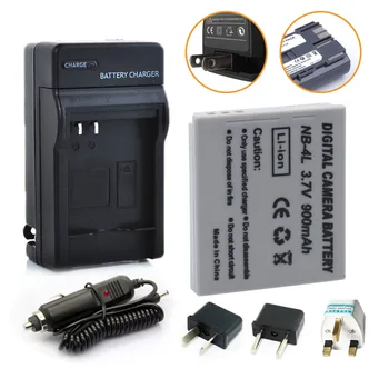 

1Pcs NB-4L NB4L NB 4L Rechargeable Battery + Charger Kit For Canon IXUS 40 30 50 55 S5 WA60 TX1 DS4 SD960 IS 255 HS 900mAh