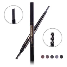 Двуглавый твердый стойкий коричневый карандаш для бровей с щеткой для бровей водонепроницаемый устойчивый натуральный макияж для бровей Косметика