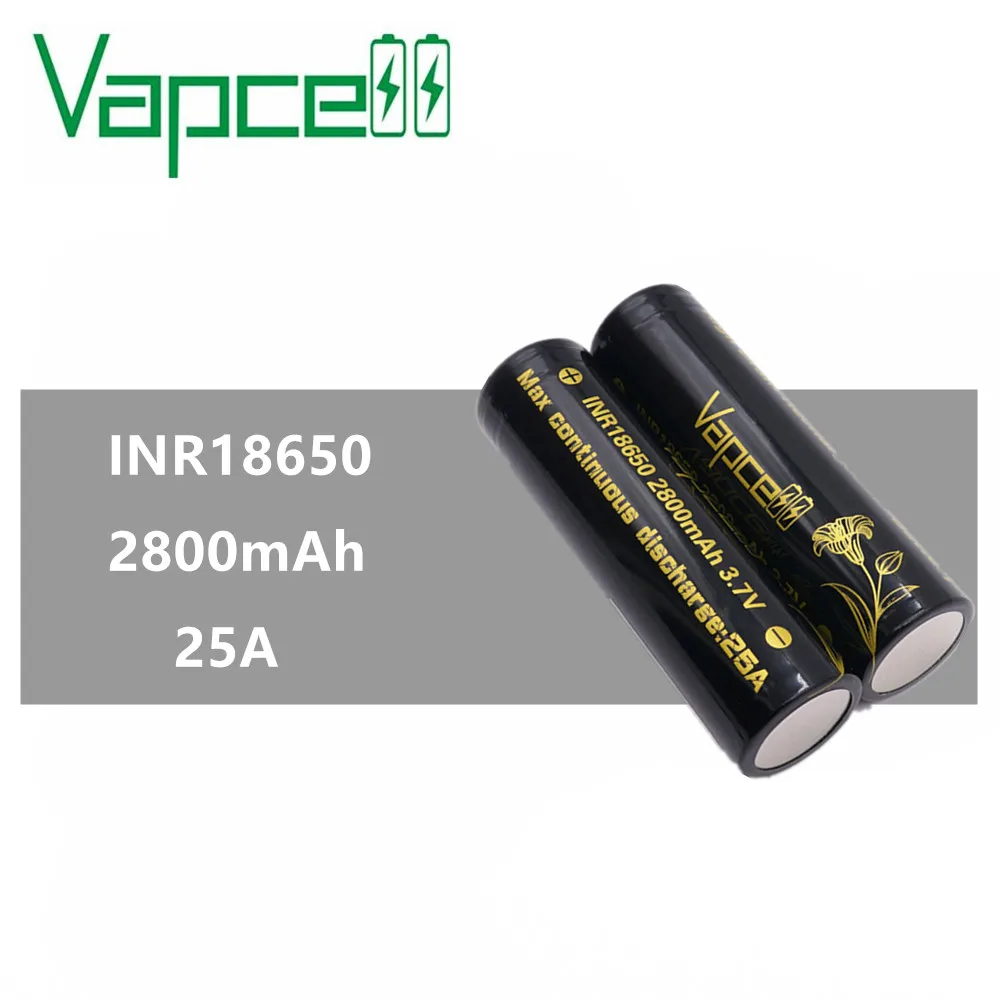 4 шт. VAPCELL INR 18650 Батарея 2800 мАч 25A переупакованная VTC5D аккумуляторная батарея равна