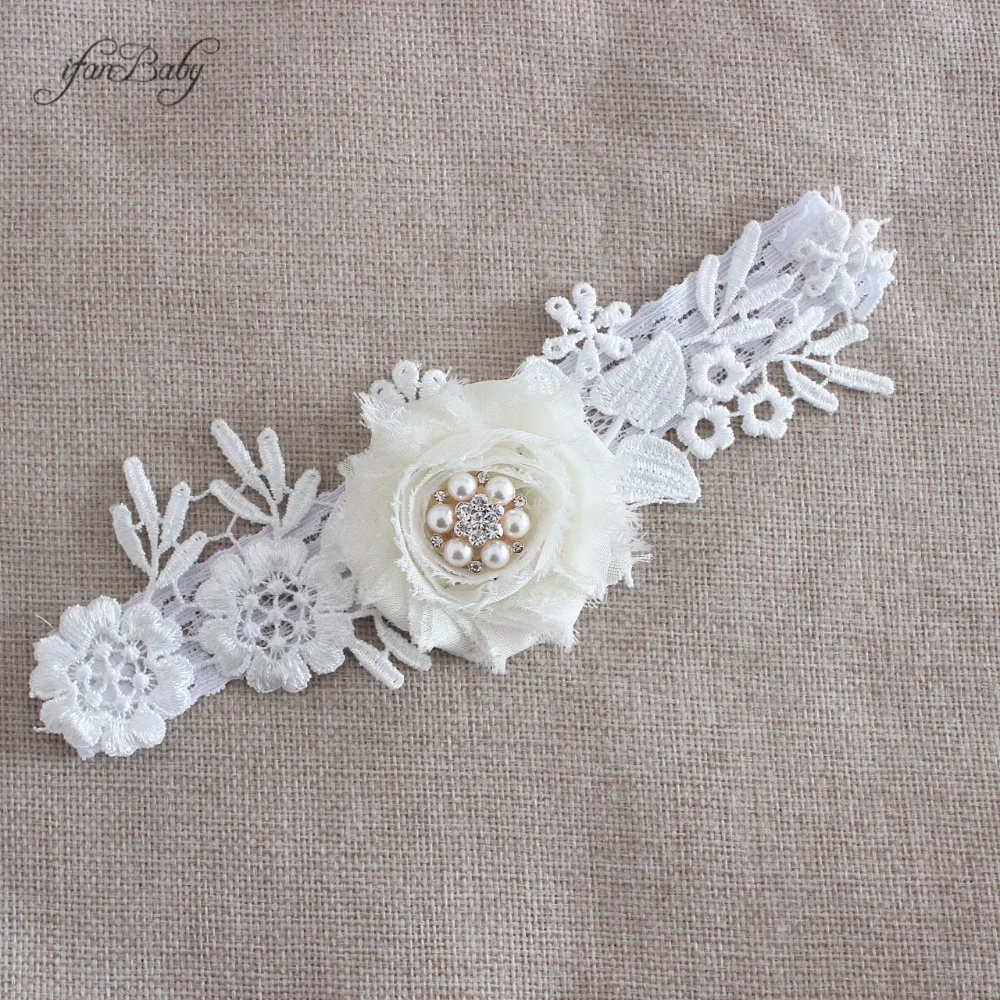 

Wedding garter customizable bridal lace garter shabby flower garter