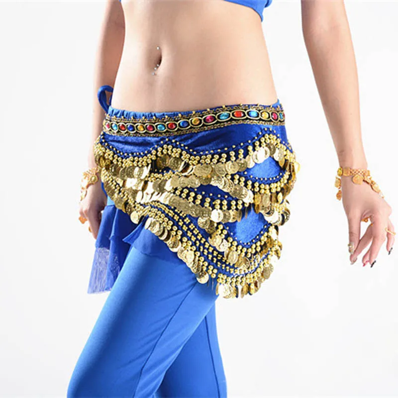 Женский аксессуар для танца живота с тонкими монетками|bellydance belt|coin hip scarveship scarf |