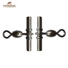 Hyaena 10 шт. ловля на перемет рыболовный поворотный латунный с черным никелевым рыболовным крестообразным краном Вертлюги разъем