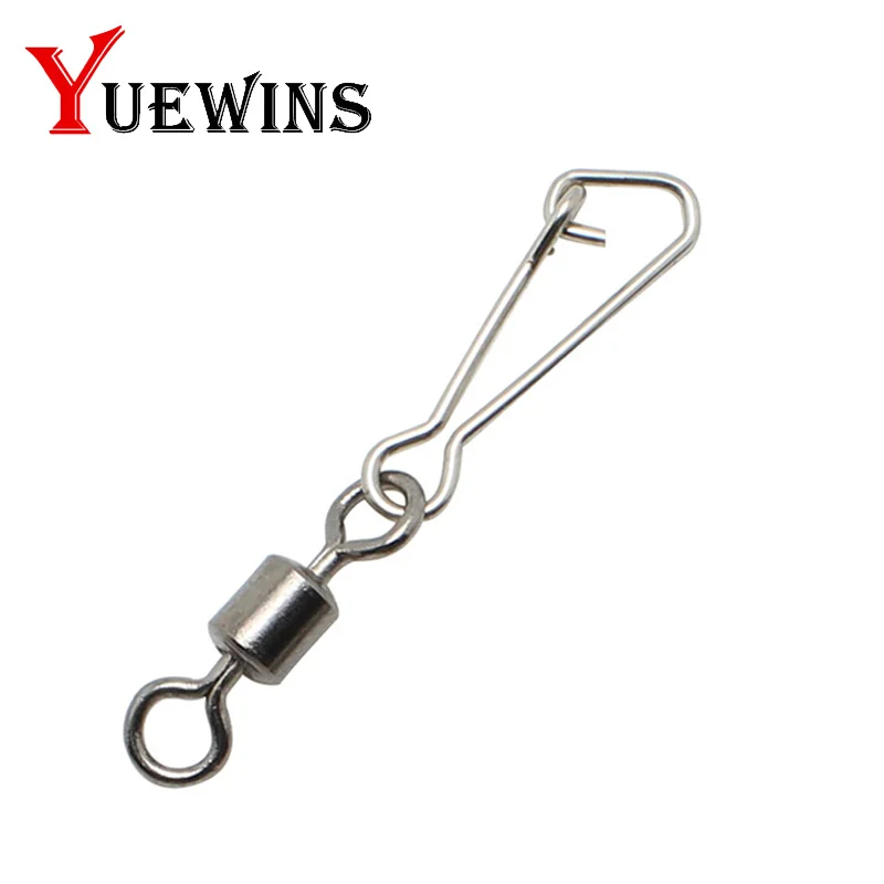 Yuewins 20 шт. рыболовная приманка вращающийся вертлюг с хорошей защелкой для морской