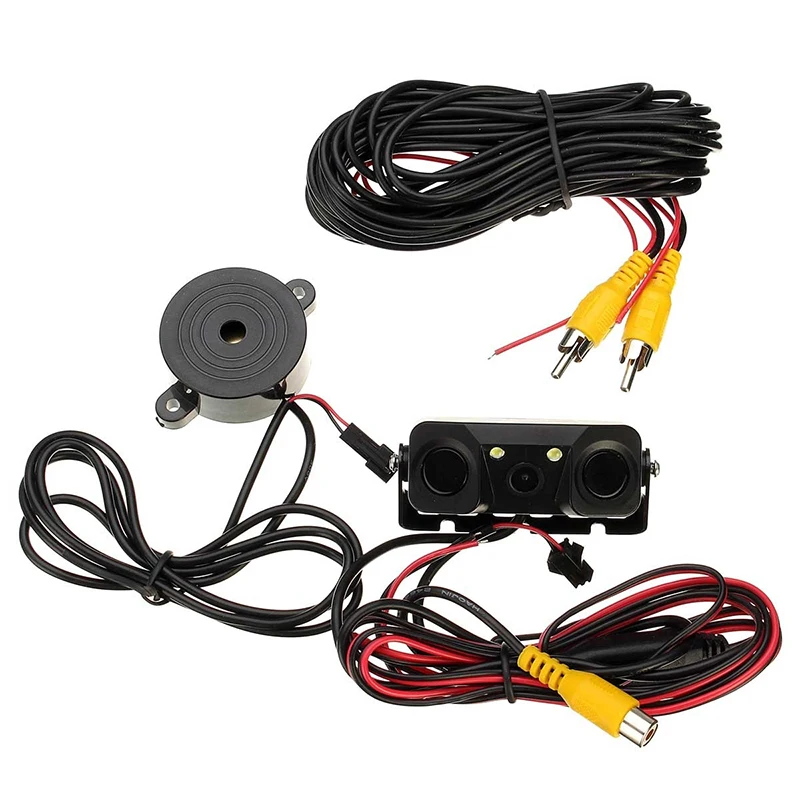 Reverse Backup Parking Sensor with Rear View Camera + Car Monitor (3)