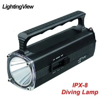 

Lightingview Rechargeable IPX-8 Waterproof Diving Light Searchlight LED Flashlight Can Dive to the Bottom of the Water 100 meter