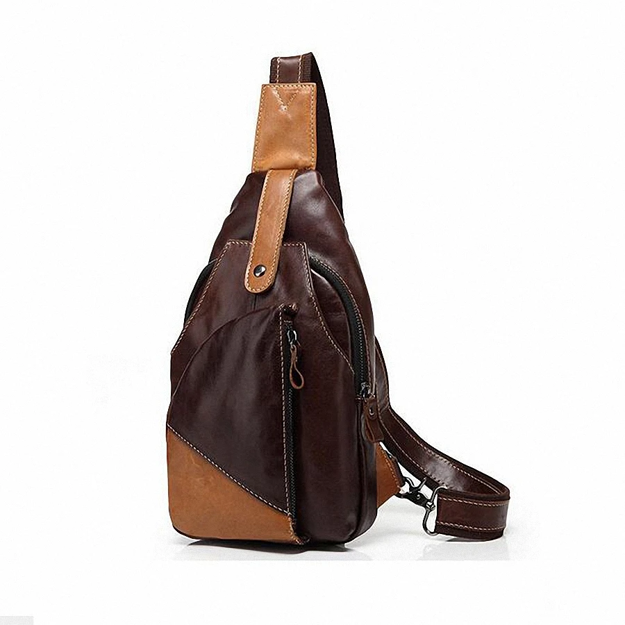 

Vintage Men Messenger Bags Casual Chest bag genuine leather Male Retro Shoulder Bag LI-449