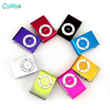 

500pcs Wholesale Mini Clip MP3 Player Factory Price Come With Crystal Box Earphones USB Cable Support TF Card Micor SD Card