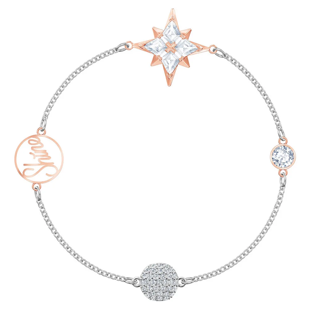 

SWA [New] MULIER Fashion Romance Star Letter REMIX Invisible Magnetic Buckle Female Bracelet Send Girlfriend Holiday Best Gift