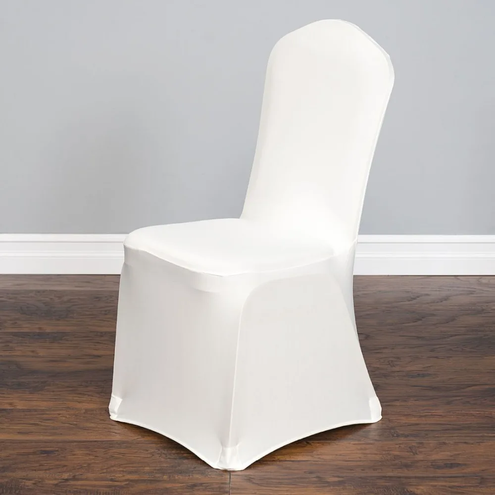100 шт белый цвет стрейч стул для дома крышка для свадьбы/вечерние универсальные банкетные украшения гостиницы