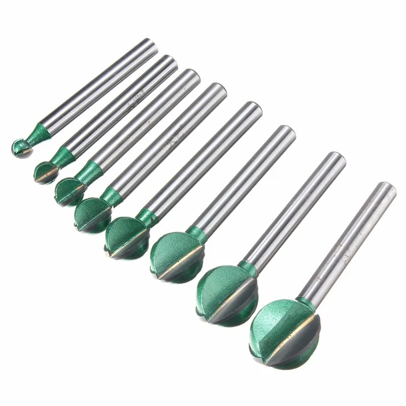 

Tungsten Steel Alloy Woodworking Hand Tools Blade Artwork Ball Router Engraving Cutter Bit Carving Knife 6/8/10/12/14/16/18/20mm