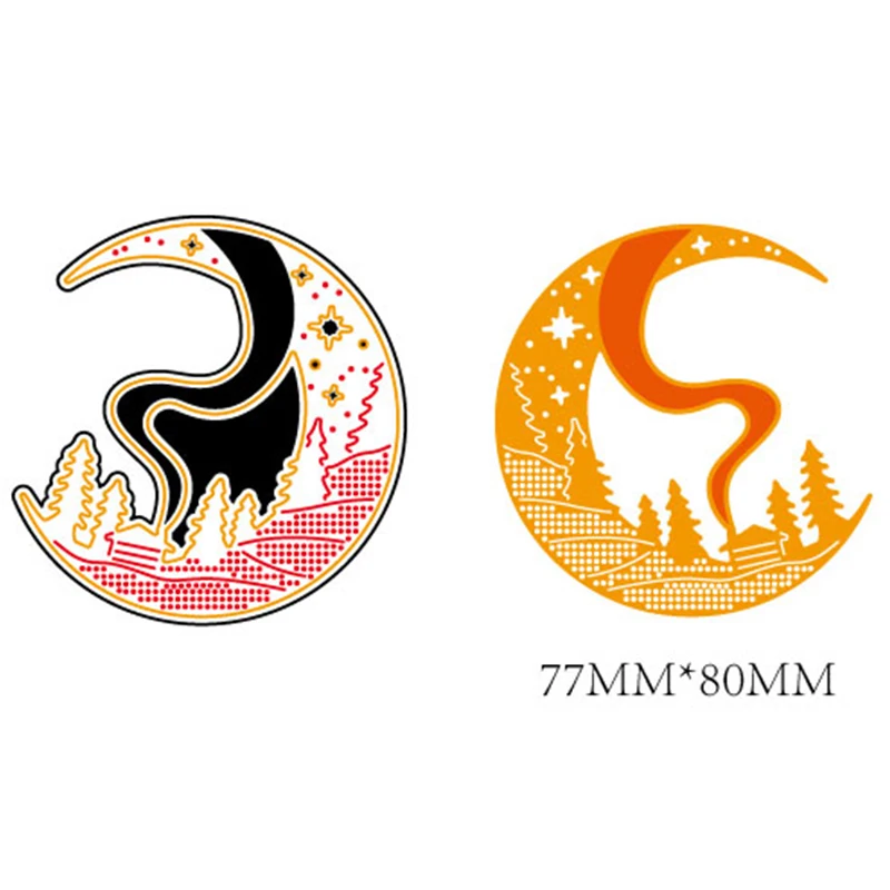 AZSG Moon Cutting Dies For DIY Scrapbooking Card Making Decorative Metal Die Cutter Decoration | Дом и сад