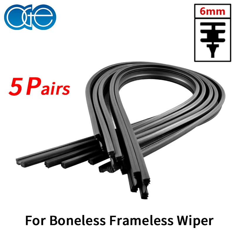Buy 5Pair Universal Car Wiper Blade Rubber Refill