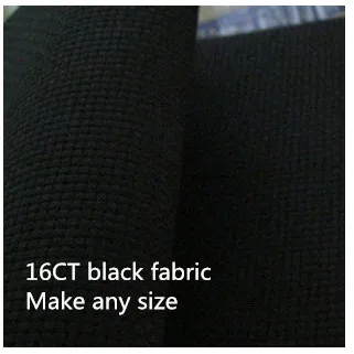 Ткань 150X50 см вышивка крестиком отрез ткани «aида» 16CT черный или сделать Любой Размер