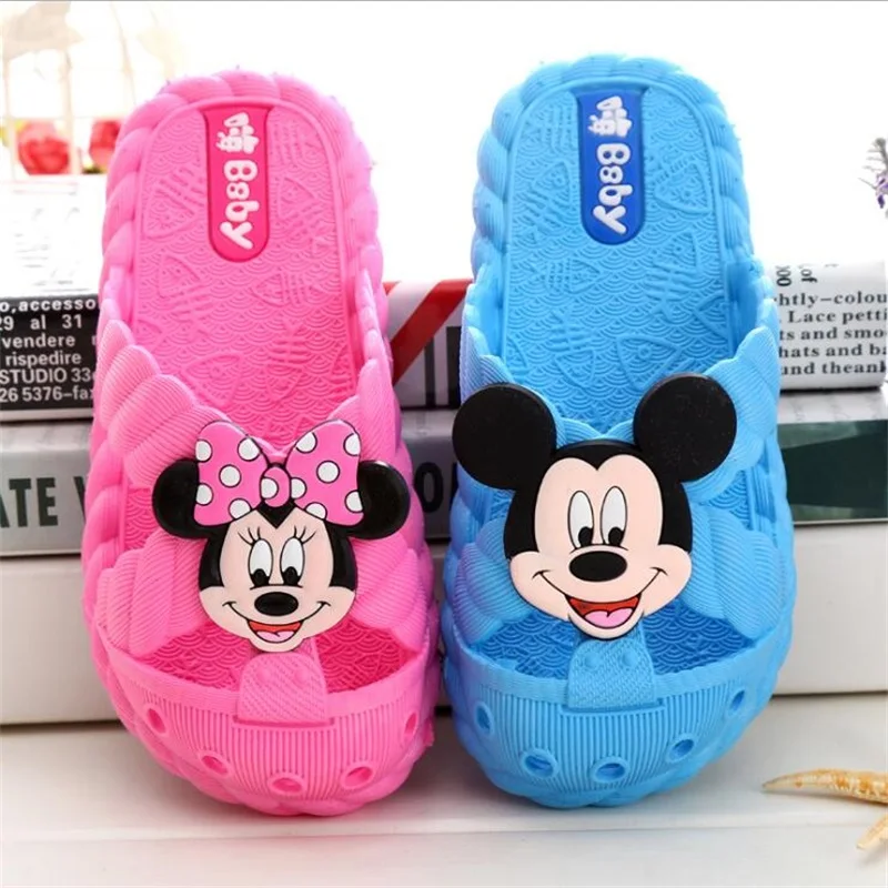 

New Arrival Baby boys girls Sandals mickey Kids slippers soft sole Shoe girls shoes cartoon home slippers children's Sandals