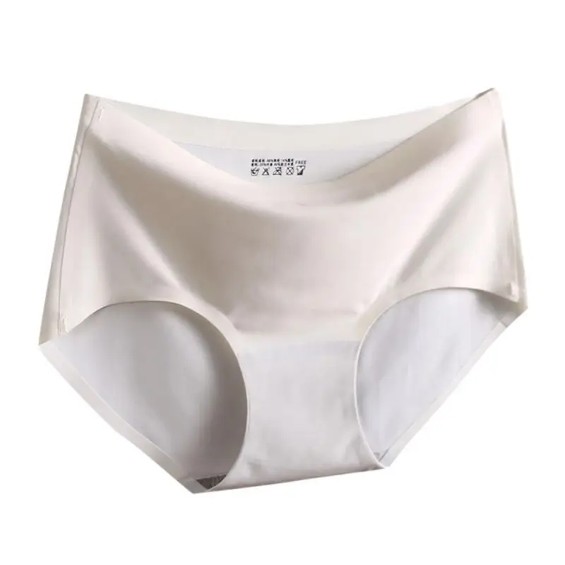 

2018 Seamless Women Underwear Solid Silk Satin Underpants Ladies Comfortable Breathable Briefs Women Intimate Mulher