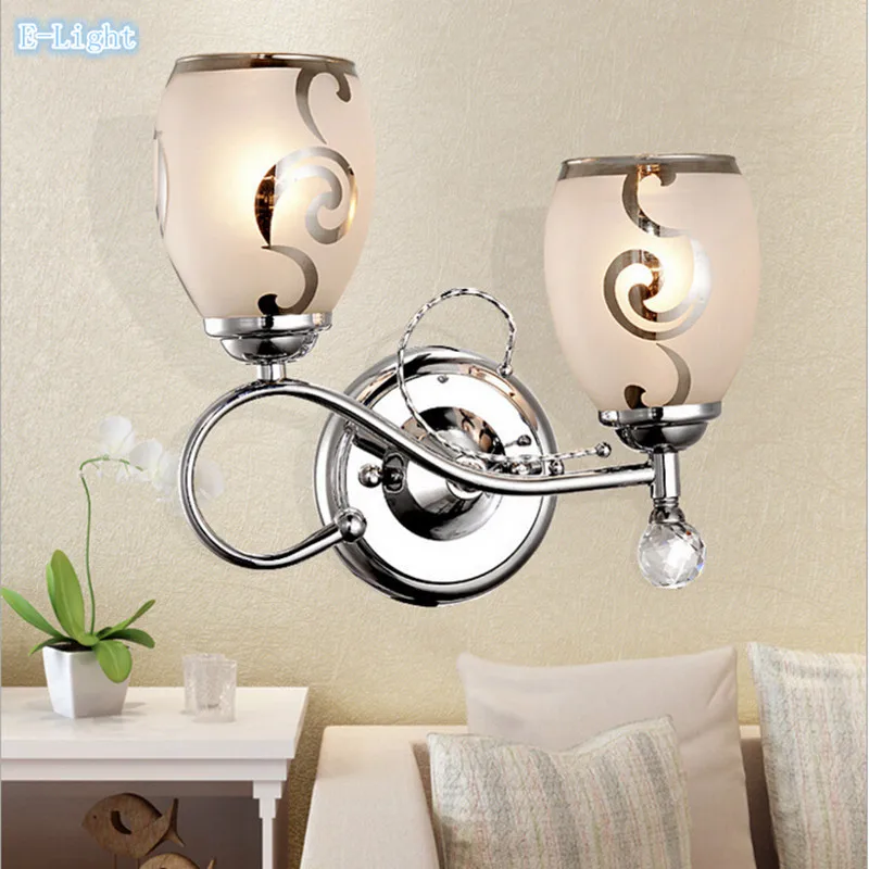 Glass Cover Novelty Led Wall Lamps Double Horses Glass Ball Wall Lights