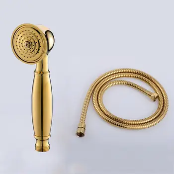 

Gold Traditional Victorian Handheld Shower Head & 1.5m Good Quality Shower hose