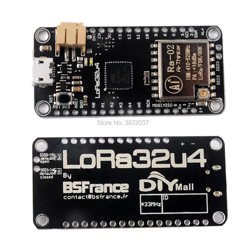 433 МГц LoRa32u4 Ra-02 1 км LoRa приемопередатчик Wi-Fi модуль Atmega328 SX1278 LiPo JST разъем антенны для Arduino