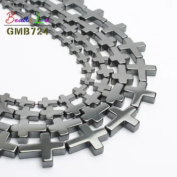 

Natural Stone Beads Crosses Shape Black Hematite Beads For Jewelry Making Diy Bracelet Necklace jewellery 6x8/8x10/10x14/14x17mm