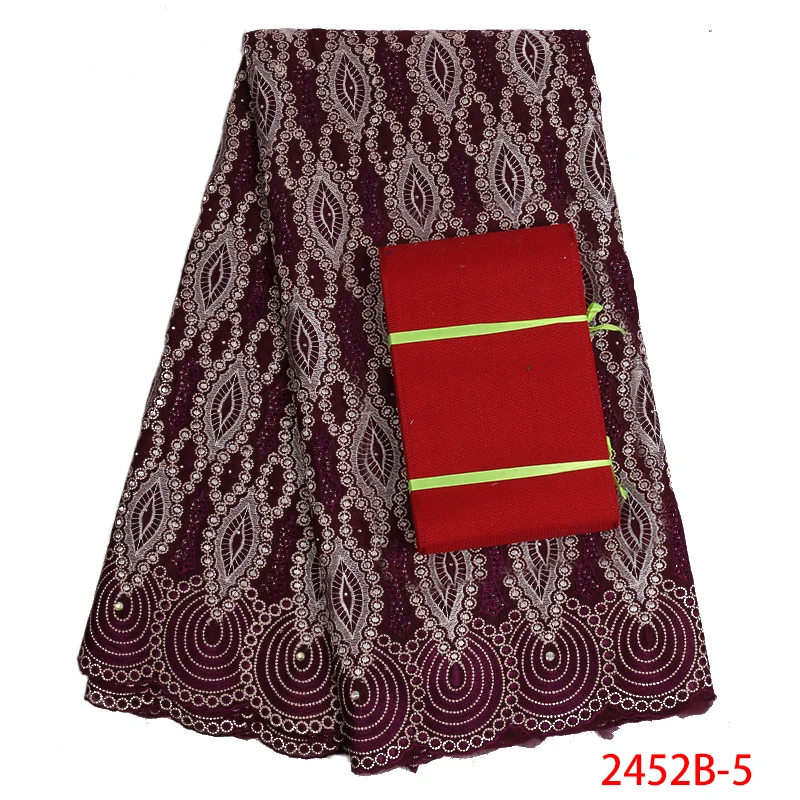 Африканская хлопчатобумажная кружевная ткань с головной убор ASO OKE швейцарская