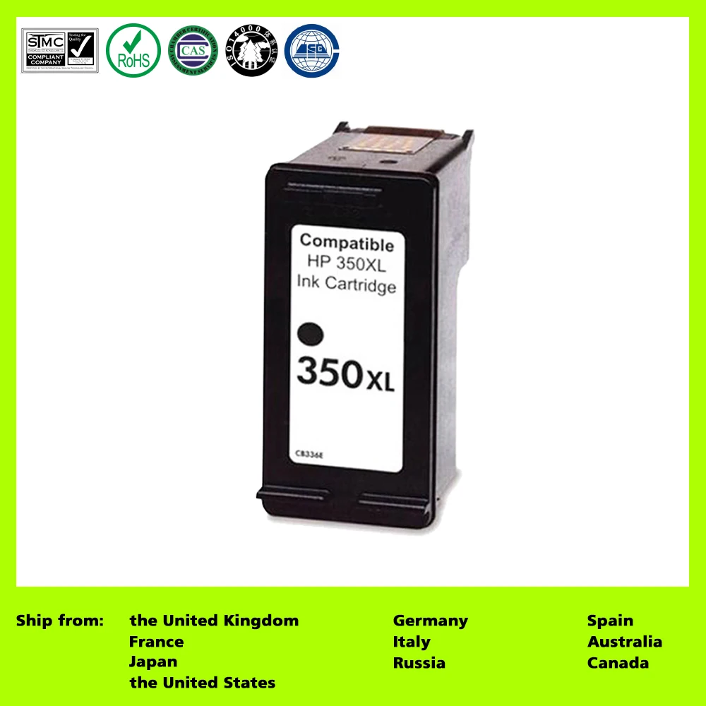 Compatible for 350XL CB336EE (1 Pack Black) Ink Cartridge for HP Photosmart C4480 C4580 C4380 