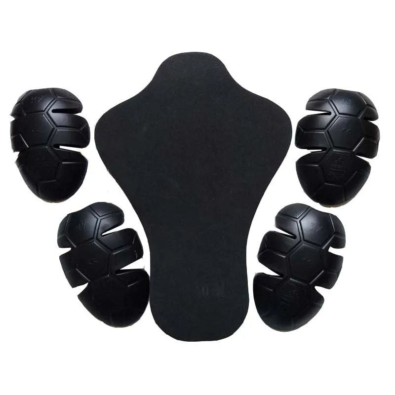 5 Pcs/set Universal Motorcycle Racing Jacket Gear Knight Protect Removable Internal Soft Brace Shoulders Guard Back Elbow Pads