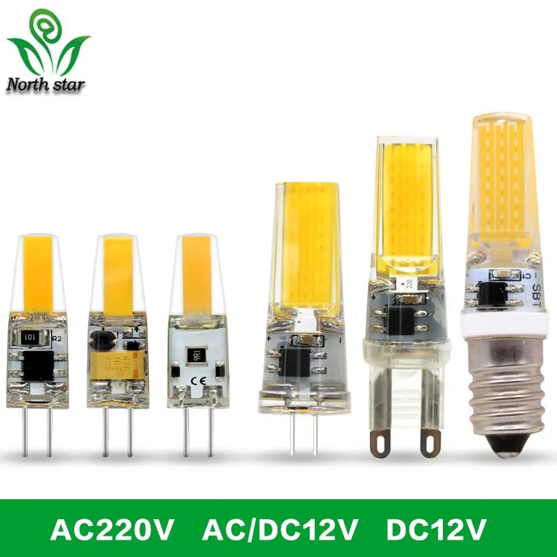 4 шт./лот, высококачественный светодиодный светильник G4 G9 E14 COB 6 Вт 9 Вт AC/DC 12 В AC 220 В, лампада, светодиодный светильник, замена галогенов