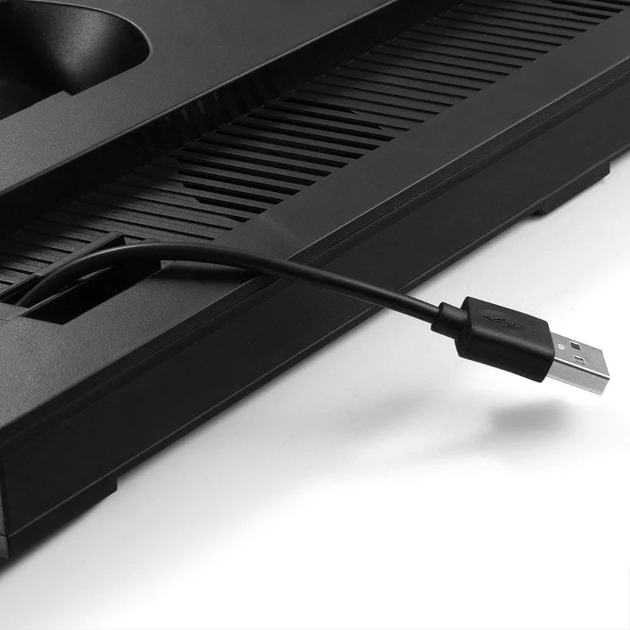 PS4 тонкая консольная стойка с охлаждающим вентилятором с двойным контроллером зарядная док-станция для sony Playstation 4 Play Station 4 Slim