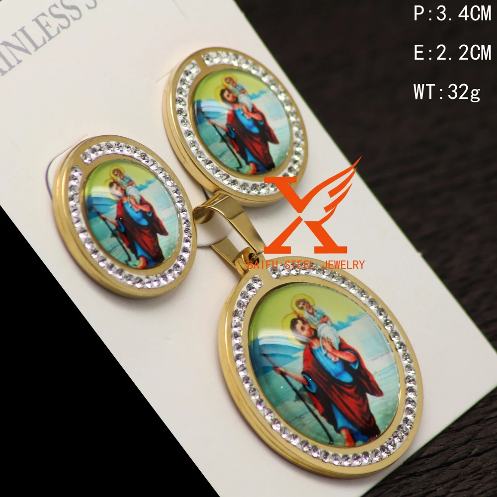 Buy Hot Sell Stainless Steel Gold Catholic Holy Child