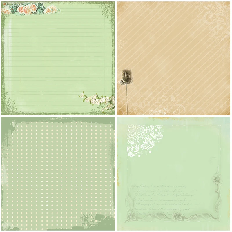 Мягкий зеленый 6 ''с рисунком Скрапбукинг ткани бумага пакеты оригами декоративные книги по искусству Craft Бумажные пакеты карты задний план Pad