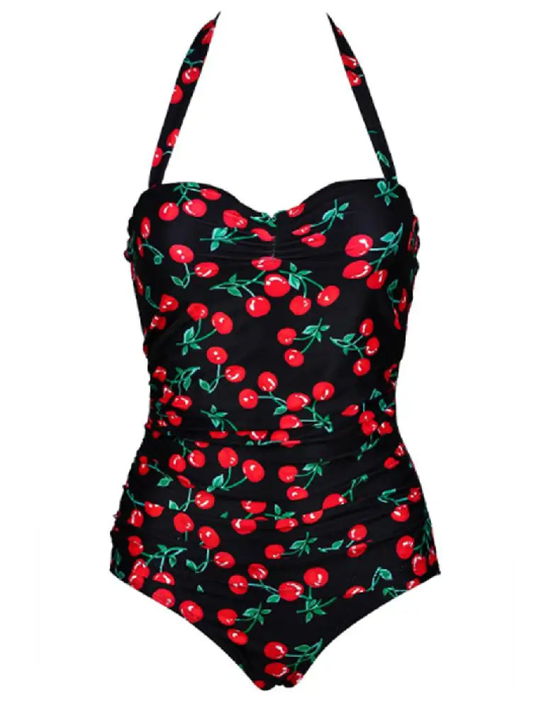 

LumiParty Swimwear Women Plus Size Retro Stylish Sexy Swimsuit Bathing Suit Holiday Beach One Piece Swimsuit Badpakken Vrouwen