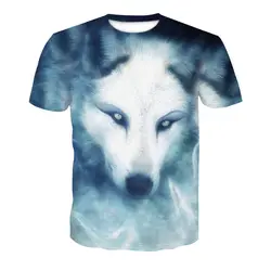 2019 футболка с 3D принтом «замороженный волк», новый дизайн, футболка, летняя футболка с короткими рукавами и животными, бесплатная доставка