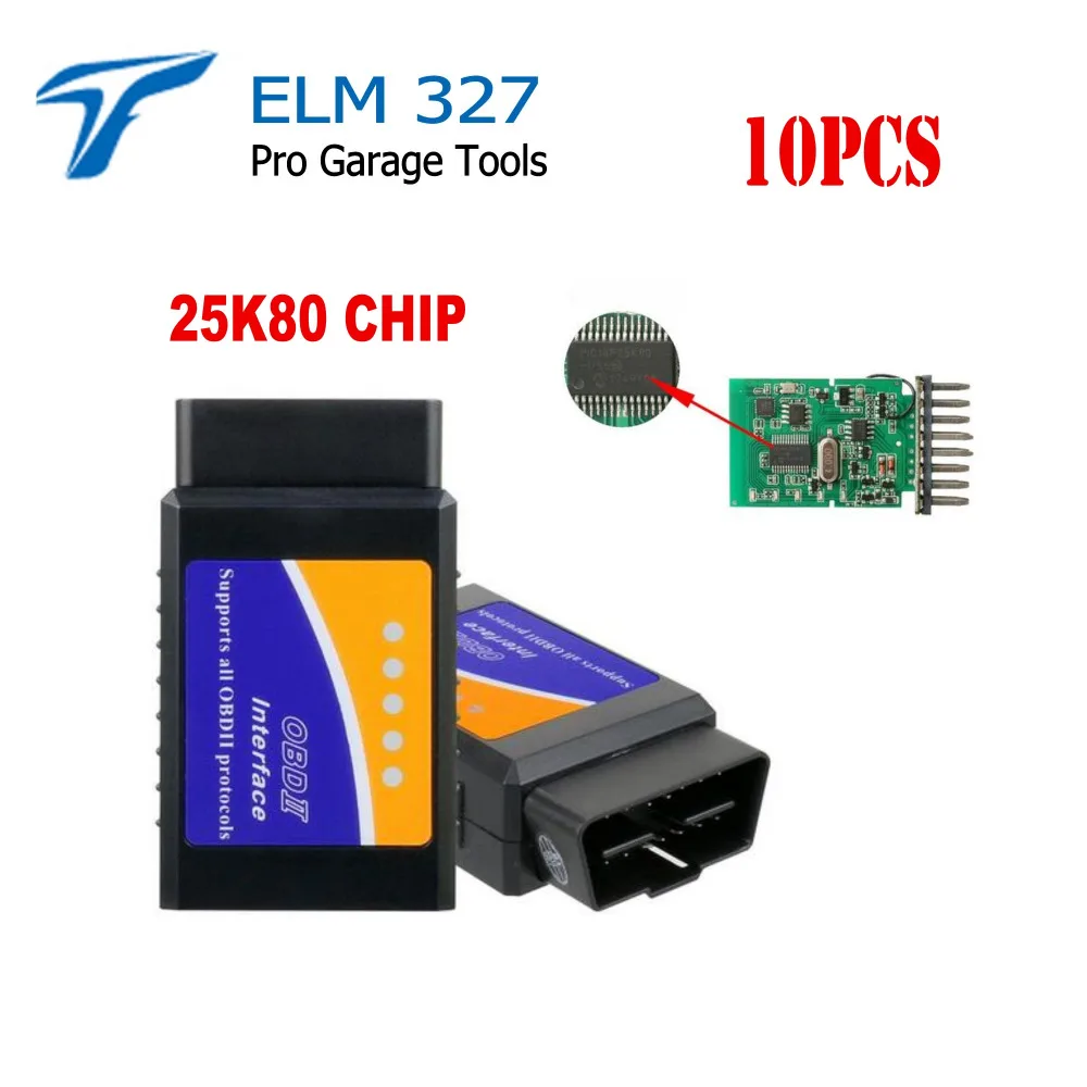 10 шт. VD TCS CDP ELM327 USB V1.5 25K80 ELM 327 Поддержка всех интерфейс OBD2 OBDII протоколы