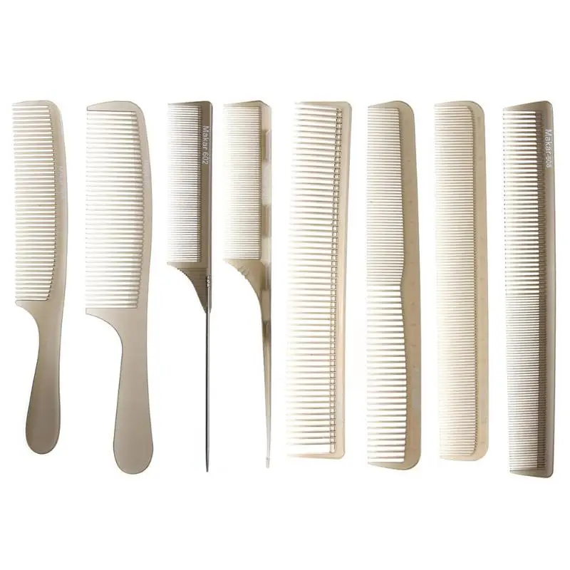 

8 styleProfessional Carbon Antistatic CombHaircut Apple Comb Double Side Pointed Salon Hairdressing Tailc Hair Beautifying Combs