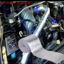 Отражающая серебряную тепловую ленту, воздухозаборник, отражающий тепловой барьер, самоклеящийся двигатель, защита от тепла, выдерживает 5 см* 5 метров