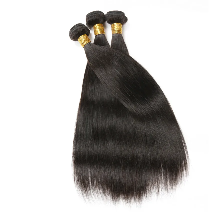 32 34, 36, 38, 40 50 60 дюймов длинные бразильские прямые волосы на Трессах Пряди человеческих волос для наращивания пряди дело не Remy Halo леди