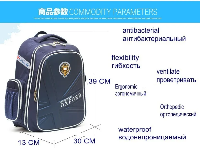 Университет Оксфорда школьные сумки водонепроницаемый рюкзак для подростков детские мальчики девочки